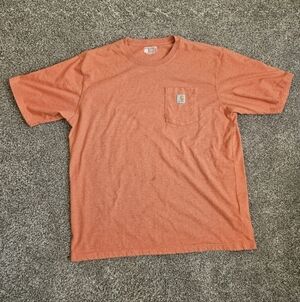 Carhartt K87 Original Loose Fit Short Sleeve Pocket T-Shirt Size XL Orange